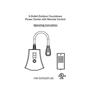 KAB RC-021 / TR-020 Digital Timer (with Remote Control) Operating Instructions