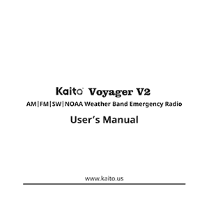 Kaito Voyager V2 Emergency Radio User's Manual