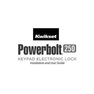 Kwikset Powerbolt 250 Transitional Keypad Electronic Lock Installation and User Guide