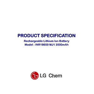 LG Chem INR18650 MJ1 Rechargeable Lithium Ion Battery Datasheet