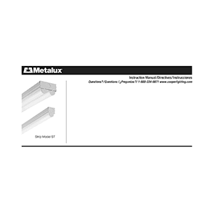 Metalux 4ST2L4040R Dual Lens LED Strip Light Spec Sheet and Instruction Manual