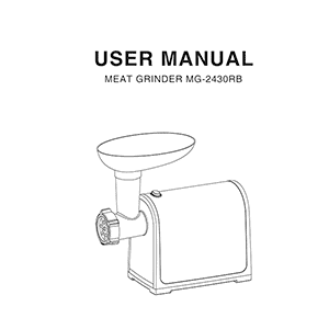 MG2430RB Electric Meat Grinder User Manual