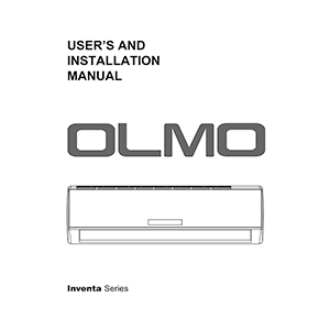 Olmo Inventa Deluxe OSH-08LDH3 Air Conditioner User's and Installation Manual