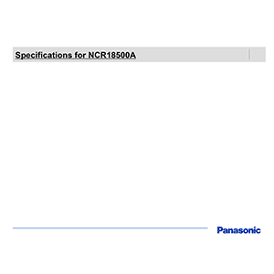 Panasonic NCR18500A Lithium-ion Rechargeable Battery Datasheet