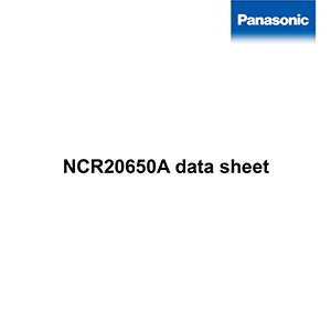 Panasonic NCR20650A Lithium-ion Rechargeable Battery Datasheet