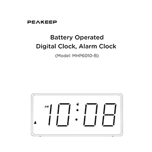 Peakeep MHP6010-B Digital Alarm Clock User Manual