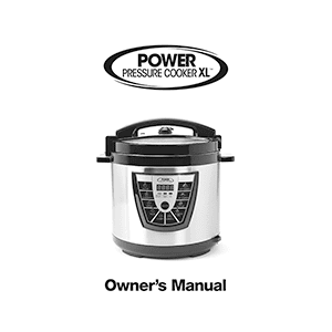 Power Pressure Cooker XL 6QT PPC771 Owner's Manual