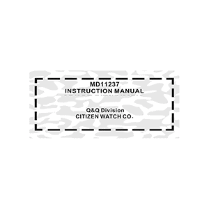 Q&Q M119 Cal MD11237 Digital Watch Instruction Manual