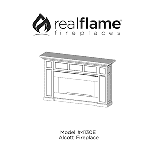 Real Flame 4130E Alcott Landscape Electric Fireplace User Manual