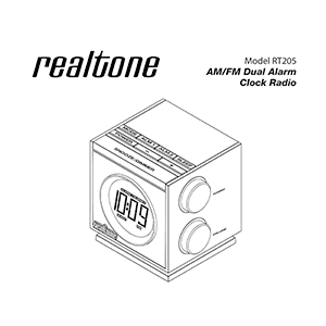 Realtone RT205 Alarm Clock Radio User Manual