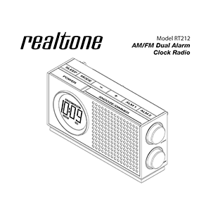 Realtone RT212 Alarm Clock Radio User Manual