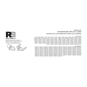 ReliaBilt Passage Door Knob 117973 / 93560-018 Instruction Manual