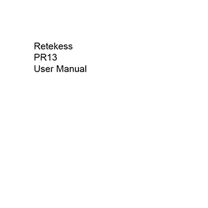 Retekess PR13 Portable FM Receiver User Manual