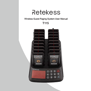 Retekess T115 Wireless Guest Paging System User Manual