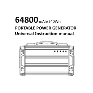 Rockpals K36 Portable Power Generator Instruction Manual