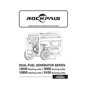 Rockpals R12000ED Dual-Fuel Generator Owner's Manual