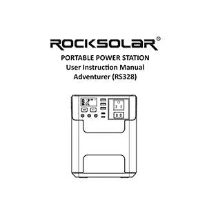 Rocksolar Adventurer 100W/222Wh Portable Power Station RS328 User Manual