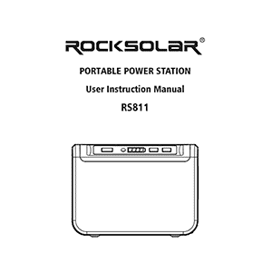 Rocksolar Weekender Max Pro 250W/277.5Wh Portable Power Station RS811 User Manual