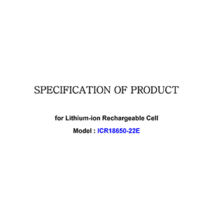 Samsung SDI ICR18650-22E Rechargeable Lithium-ion Cell Datasheet