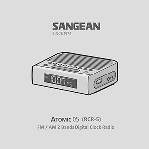 Sangean RCR-5 FM/AM 2-Bands Digital Clock Radio Operating Instructions