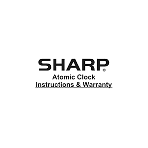 Sharp SPC1019A Atomic Digital Clock Instruction Manual