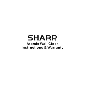 Sharp SPC1107 Atomic Wall Clock Weather Station Instruction Manual