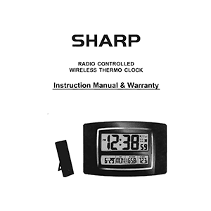 Sharp SPC900 Atomic Alarm Clock Weather Station Instruction Manual