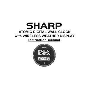 Sharp SPC906 Atomic Digital Wall Clock Instruction Manual