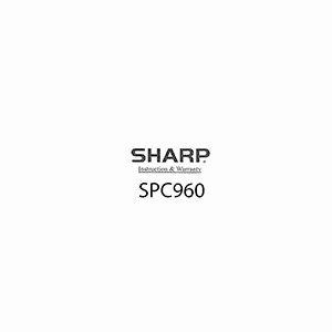 Sharp SPC960 Atomic Analog Wall Clock Instruction Manual