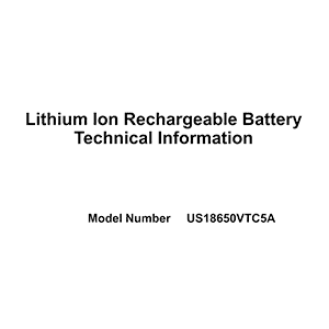 Sony US18650VTC5A Lithium-ion Battery Datasheet