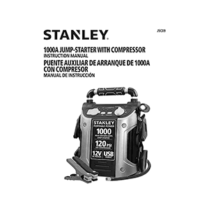 Stanley J5C09 1000A Jump-Starter Instruction Manual