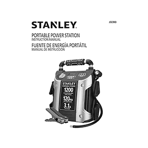 Stanley J5C09D 1200A Jump-Starter / Power Station Instruction Manual