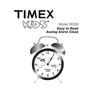 Timex Kids TK030 Analog Alarm Clock User Manual