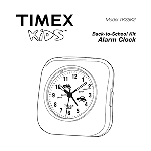 Timex Kids TK35K2 Analog Alarm Clock User Manual