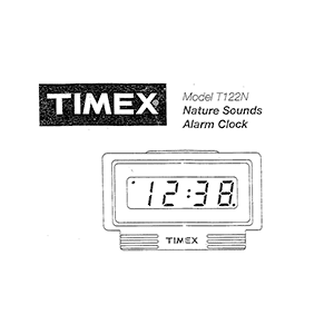 Timex T122N Alarm Clock User Manual