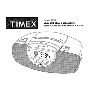 Timex T276 Clock Radio User Manual