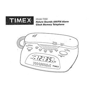 Timex T299 Alarm Clock Telephone Radio User Manual