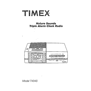 Timex T434S Alarm Clock Radio User Manual