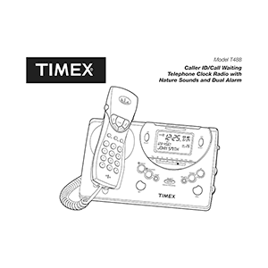 Timex T488 Telephone Alarm Clock Radio User Manual