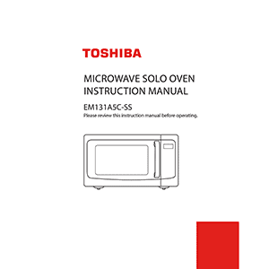 Toshiba 1.2 cu.ft. 1100W Microwave Oven EM131A5C-SS Instruction Manual