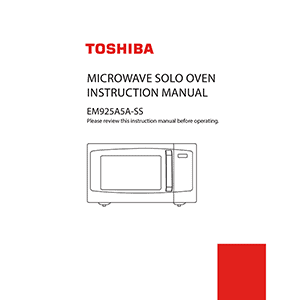 Toshiba 0.9 cu.ft. 900W Microwave Oven EM925A5A-SS Instruction Manual