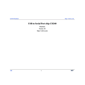 CH340 WCH USB to Serial Port Chip Data Sheet