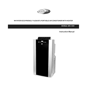 Whynter ARC-14SH 14,000 BTU Portable Air Conditioner / Heater Instruction Manual