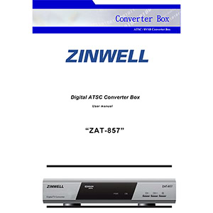Zinwell ZAT-857 Digital Converter Box User Manual